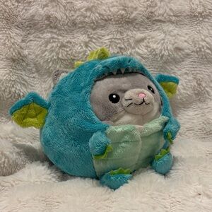 Cuddly Dino Costume Stuffed Animal - Teal and Gray